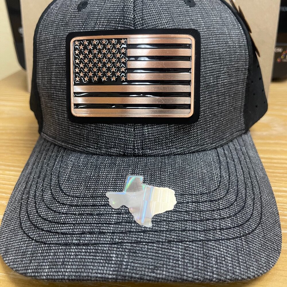 American Metal Flag Black & Copper w/ Black Back and Snapback for Adjusting